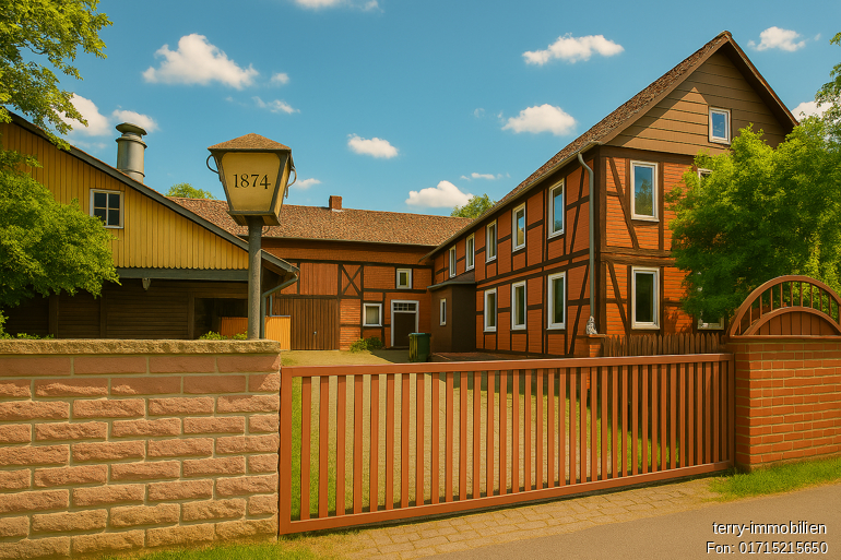 Historisches Anwesen mit Ausbaupotenzial
Charmante Hofanlage von 1874 mit großem Entwicklungsspielraum: